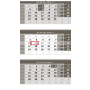 Štvormesačný kalendár so špirálou šedý 2024