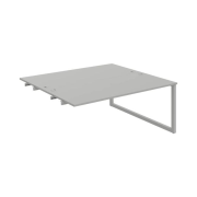 Pracovný stôl UNI O, k pozdĺ. reťazeniu, 180x75,5x160 cm, sivá/sivá