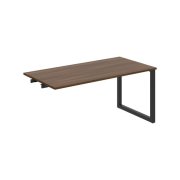 Rokovací stôl UNI O, k pozdĺ. reťazeniu, 160x75,5x80 cm, orech/čierna