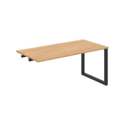 Rokovací stôl UNI O, k pozdĺ. reťazeniu, 160x75,5x80 cm, dub/čierna