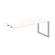 Rokovací stôl UNI O, k pozdĺ. reťazeniu, 180x75,5x80 cm, biela/sivá