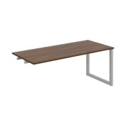 Rokovací stôl UNI O, k pozdĺ. reťazeniu, 180x75,5x80 cm, orech/sivá