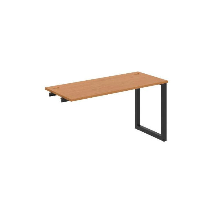 Pracovný stôl UNI O, k pozdĺ. reťazeniu, 140x75,5x60 cm, jelša/čierna