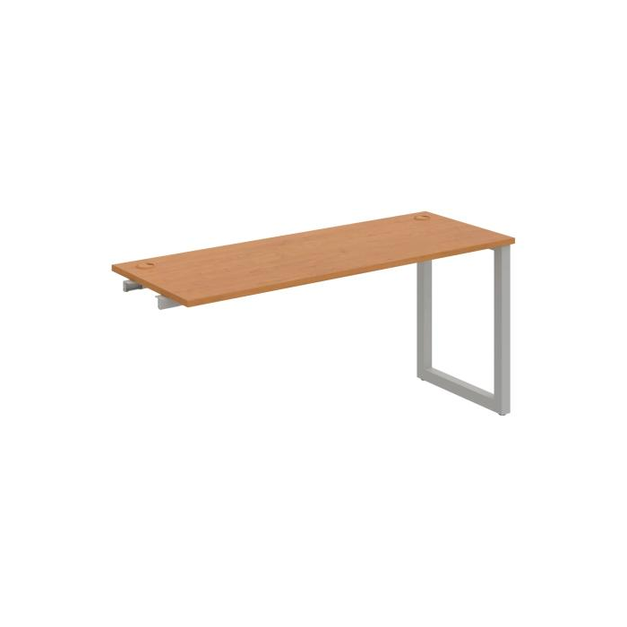 Pracovný stôl UNI O, k pozdĺ. reťazeniu, 160x75,5x60 cm, jelša/sivá