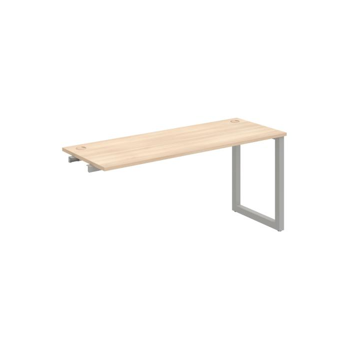 Pracovný stôl UNI O, k pozdĺ. reťazeniu, 160x75,5x60 cm, agát/sivá