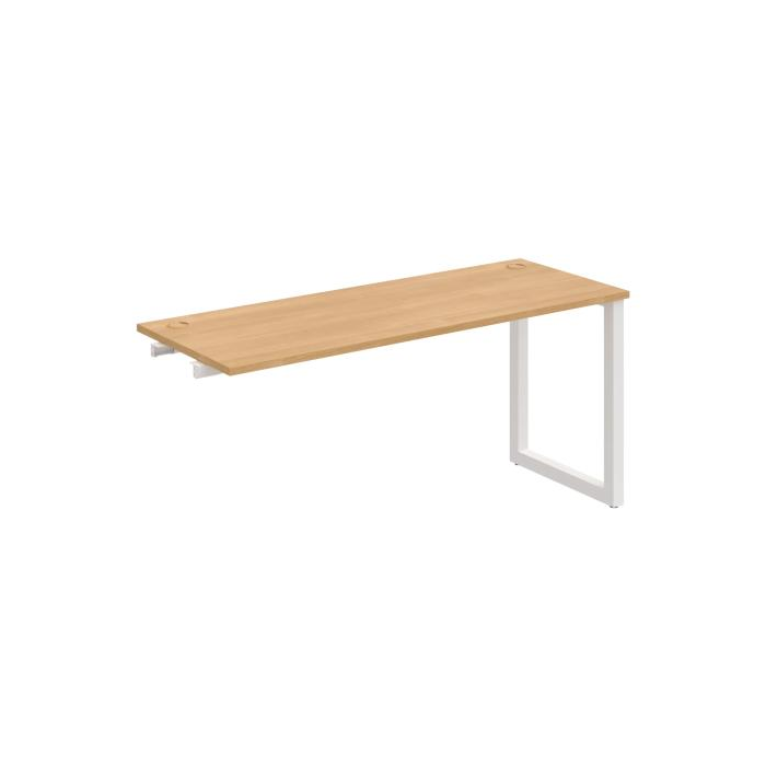 Pracovný stôl UNI O, k pozdĺ. reťazeniu, 160x75,5x60 cm, dub/biela