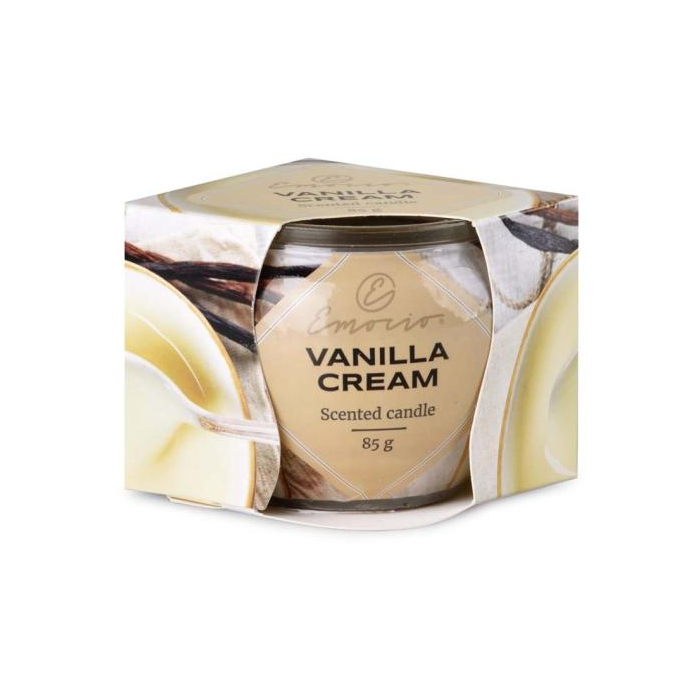 Emocio Sklo Dekor 70x62 mm Vanilla Cream, vonná sviečka
