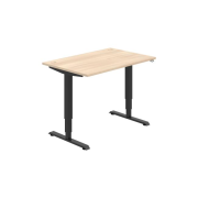 Pracovný stôl RUN, ZO, 3S, 120x64,5-130,5x80 cm, agát/čierna