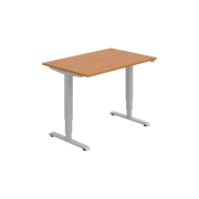 Pracovný stôl RUN, ZO, 3S, 120x64,5-130,5x80 cm, jelša/sivá