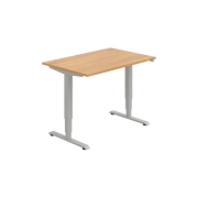 Pracovný stôl RUN, ZO, 3S, 120x64,5-130,5x80 cm, dub/sivá