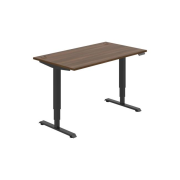 Pracovný stôl RUN, PO, 3S, 140x64,5-130,5x80 cm, orech/čierna