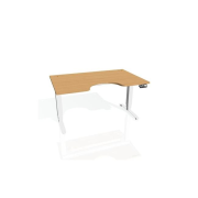 Pracovný stôl Motion Ergo, PO, 3S, 120x61-128x90 cm, buk/biely