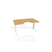 Pracovný stôl Motion Ergo, ZO, 3S, 140x61-128,x90 cm, buk/biely