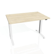 Pracovný stôl Motion, ZO, 2S, 120x70,5-120,5x80 cm, agát/biela