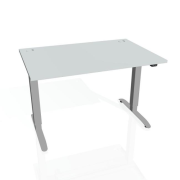 Pracovný stôl Motion, ZO, 2S, 120x70,5-120,5x80 cm, sivá/sivá