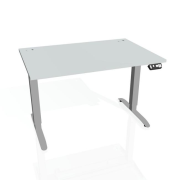Pracovný stôl Motion, PO, 2S, 120x70,5-120,5x80 cm, sivá/sivá