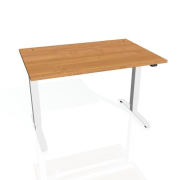 Pracovný stôl Motion, ZO, 2S, 140x70,5-120,5x80 cm, jelša/biela