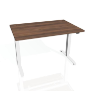 Pracovný stôl Motion, ZO, 2S, 140x70,5-120,5x80 cm, orech/biela