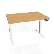 Pracovný stôl Motion, PO, 2S, 140x70,5-120,5x80 cm, buk/biela
