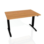 Pracovný stôl Motion, ZO, 2S, 180x70,5-120,5x80 cm, jelša/čierna
