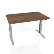 Pracovný stôl Motion, ZO, 2S, 180x70,5-120,5x80 cm, orech/sivá