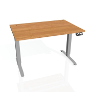 Pracovný stôl Motion, PO, 3S, 140x61 - 128x80 cm, jelša/sivá