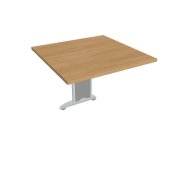 Doplnkový stôl Flex, 80x75,5x80 cm, dub/kov
