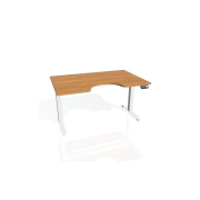 Pracovný stôl Motion Ergo, PO, 2S, 120x70,5-120,5x90 cm, jelša/biela