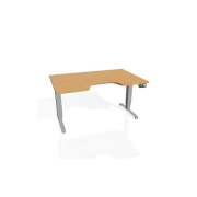 Pracovný stôl Motion Ergo, PO, 3S, 120x61-128x90 cm, buk/sivá