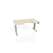 Pracovný stôl Motion Ergo, PO, 3S, 140x61-128x90 cm, agát/sivá