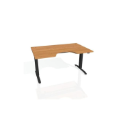 Pracovný stôl Motion Ergo, ZO, 2S, 160x70,5-120,5x90 cm, jelša/čierna