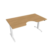 Pracovný stôl Motion Ergo, ZO, 2S, 160x70,5-120,5x90 cm, dub/biela