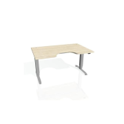 Pracovný stôl Motion Ergo, ZO, 3S, 180x61-128x90 cm, agát/sivá