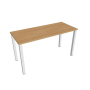 Pracovný stôl Uni, 140x75,5x60 cm, dub/biela