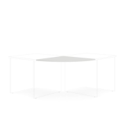 Doplnkový stôl bez nohy BASIC, 80x80x2,2cm, biela