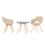 Konferenčný stolík WOOD, v. 55,5cm, p. 60 cm, doska antracit + podnož buk