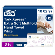 Papierové utierky skladané ZZ 2-vrstv. TORK Xpress Multifold extra jemné H2 (21 bal.)