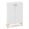 Policová skriňa ALFA ROOT, 2 police, 80x47x121,5cm, biela