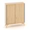 Policová skriňa ALFA ROOT, posuvné dvere, 2 police, 100x45x121,5cm, dub