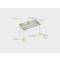 Pracovný stôl Uni, zdvojený, 160x75,5x160 cm, dub/biela