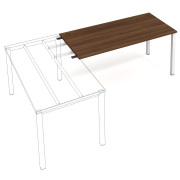 Pracovný stôl Uni, reťaziaci, 120x75,5x80 cm, dub/sivá