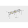 Pracovný stôl Uni k pozdĺ. reťazeniu, 140x75,5x160 cm, agát/biela
