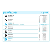 Týždenný stolový kalendár 20x14cm 2023