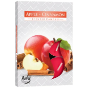 Čajové sviečky Apple & Cinnamon (jablko/škorica) 6 ks