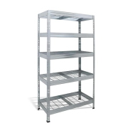 Policový regál s 5 drôtenými policami, š.90 x h.45 x v.180 cm