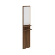 Odkladacia stena Hobis so zrkadlom, 185 cm, orech