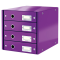 Zásuvkový box Leitz Click & Store 4 zásuvky purpurový