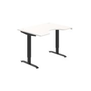 Pracovný stôl Motion Ergo, ZO, 2S, 120x70,5-120,5x90 cm, biela/čierna