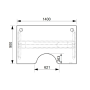 Pracovný stôl Motion Ergo, ZO, 2S, 140x70,5-120,5x90 cm, dub/čierna