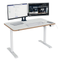 Stôl na sedenie/státie elektrický Leitz Ergo s kompaktnou doskou, 120x70cm biely